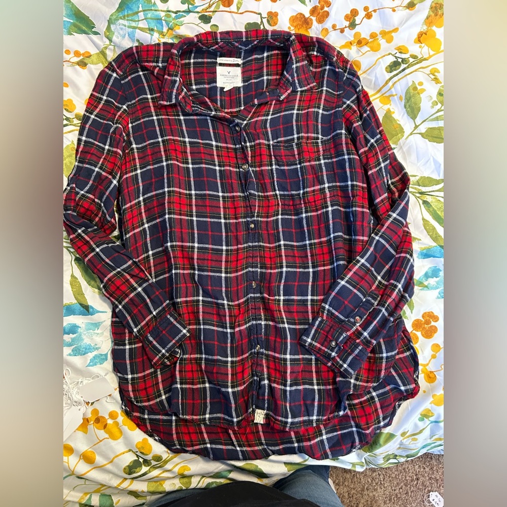 American Eagle Ahh-mazingly soft boyfriend cut flannel sz L